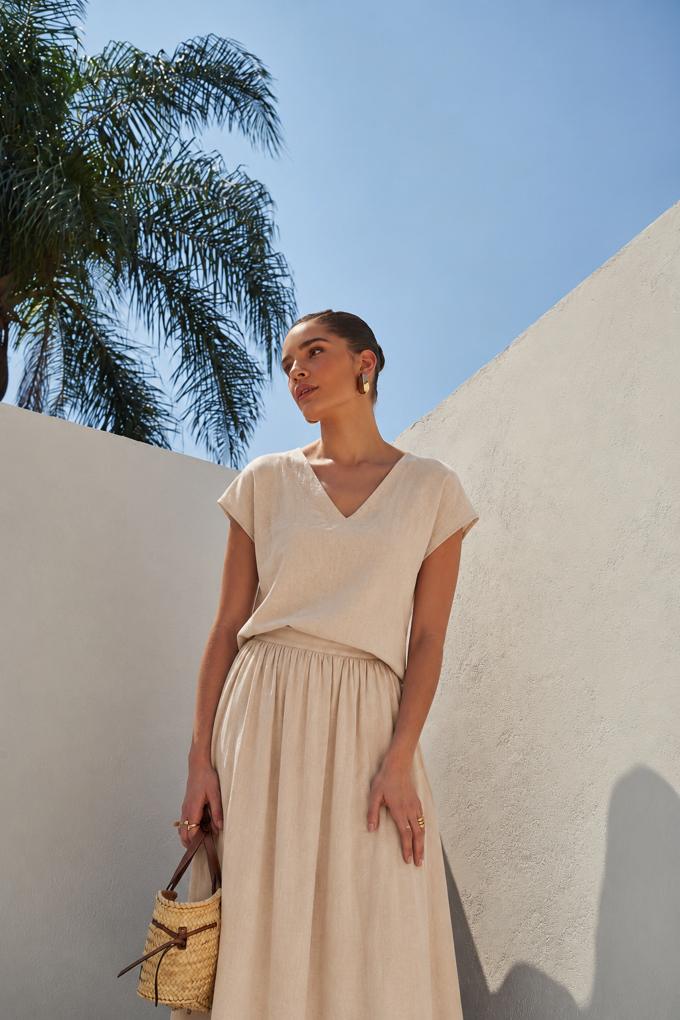 AI fashion visual: Linen set · summer